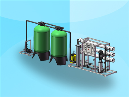 广西纯水设备厂家提供6吨/小时 单级反渗透设备